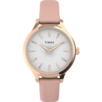 Timex White Dial Analog Women Watch - TW2V06700-White