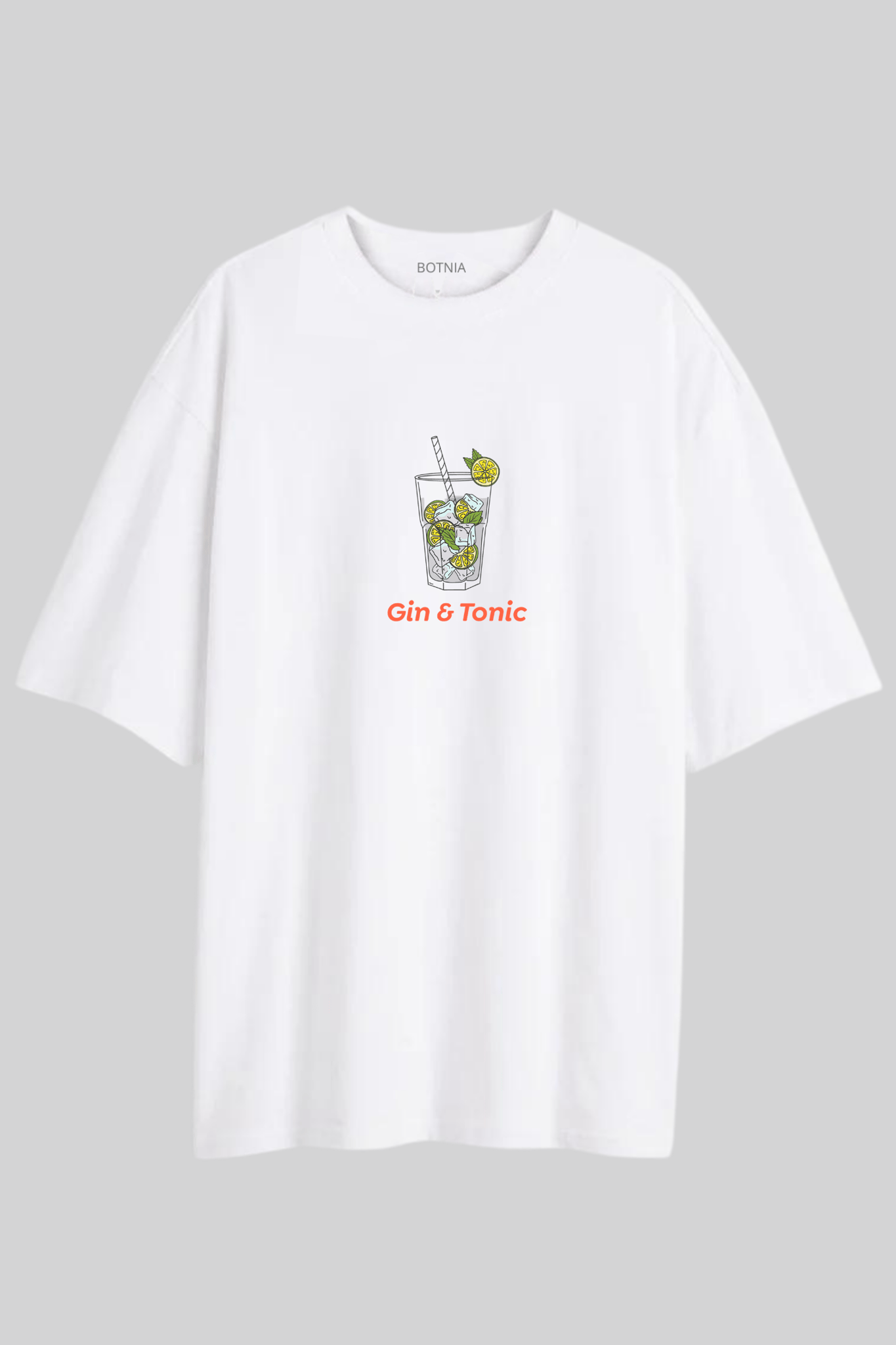 Gin & Tonic- Oversized T-Shirt-XS