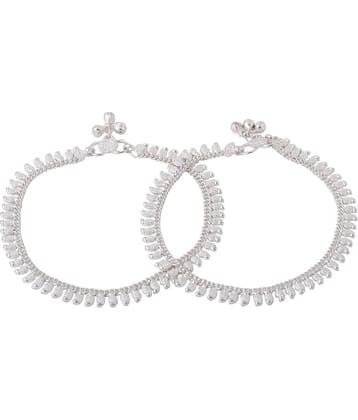 VIRAASI - Silver Anklets ( Pack of 1 )