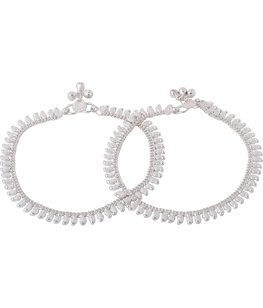 VIRAASI - Silver Anklets ( Pack of 1 )