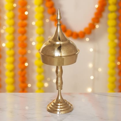 Brass Hurahi No.8 Decorative Bowl | Temple & Home Use, Height : 17.5 Inch (ZMAS226 J)