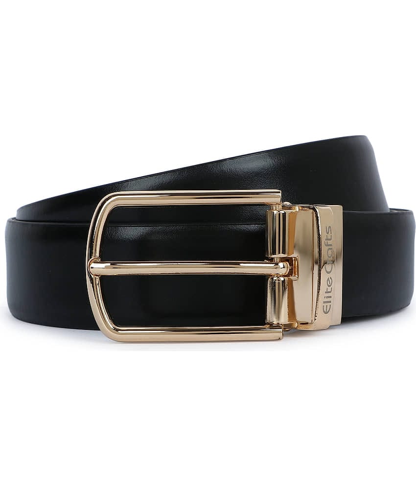 Elite Crafts - Black 100% Leather Men's Formal Belt ( Pack of 1 )