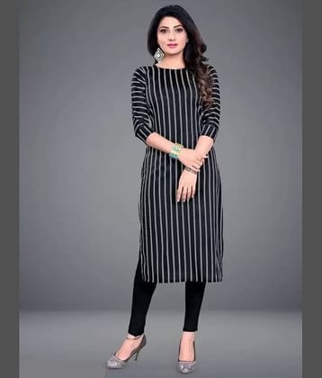 AK FASHION MALL Pack of 1 Crepe Printed Straight Women's Kurti - ( Multicolor )