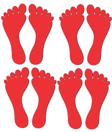 Asmi Collection Acrylic 3D Goddess Lakshmi Footprints Floor Sticker ( 10 x 4 cms )