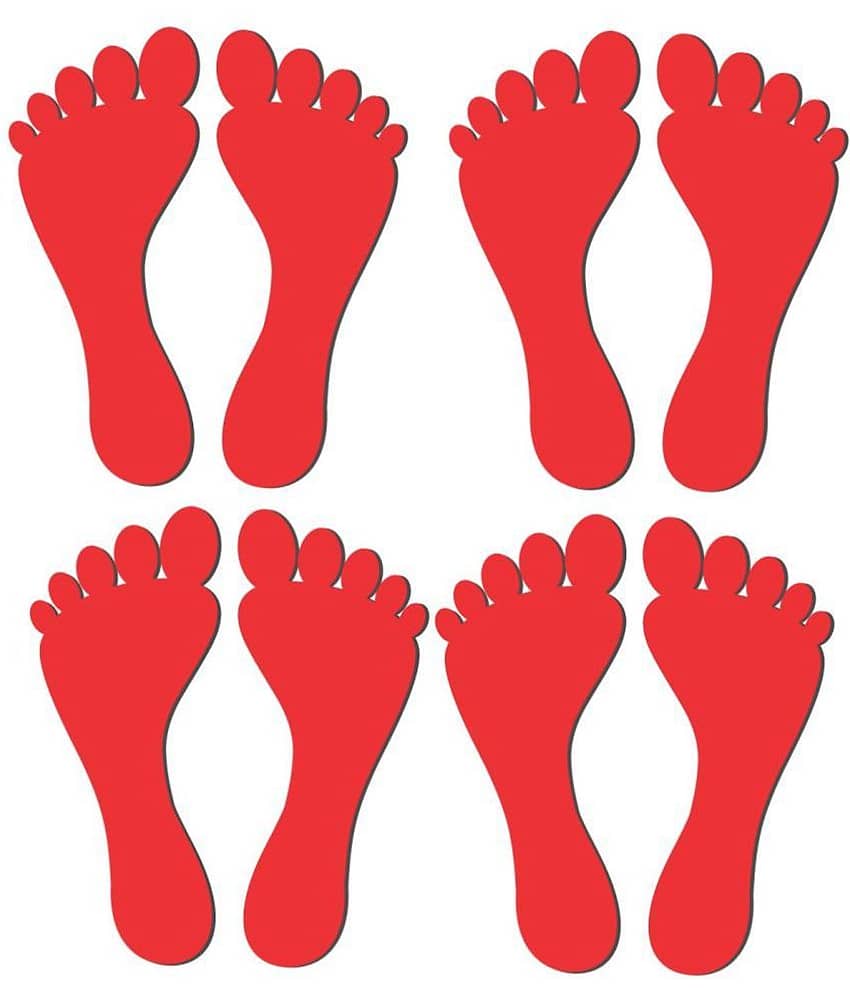 Asmi Collection Acrylic 3D Goddess Lakshmi Footprints Floor Sticker ( 10 x 4 cms )