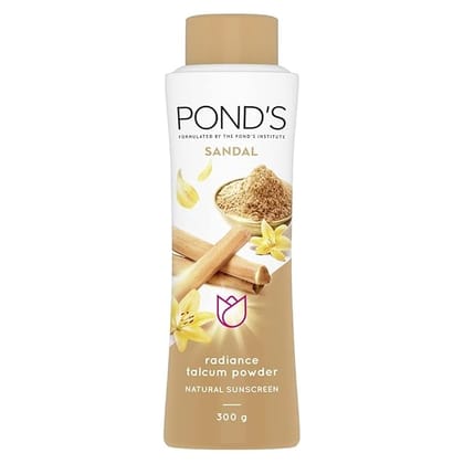Pond's Sandal Radiance Talcum Powder Natural Sunscreen 300 G Pond's Sandal Radiance Talcum Powder Natural Sunscreen 300 G