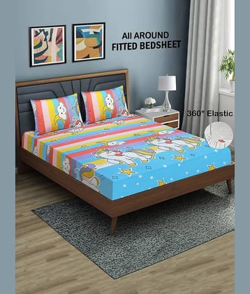 Home Candy Microfibre Animal 1 Bedsheet with 2 Pillow Covers - Multi