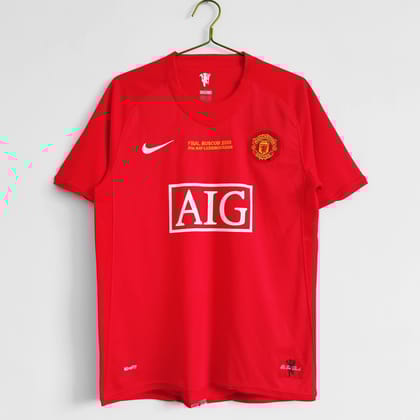 Manchester United 2008 Champions League Final Home Retro Jersey-M / HALF
