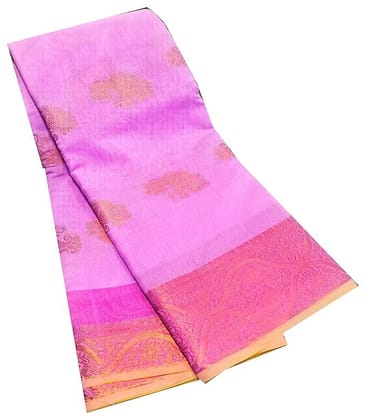 Women Cotton Copper Zari Full Work Saree 6 Yards With Running Blouse Piece