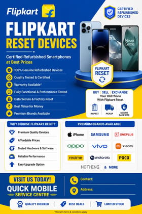 iphone 13 128gb blue (refurbished) BY flipkart Reset.
