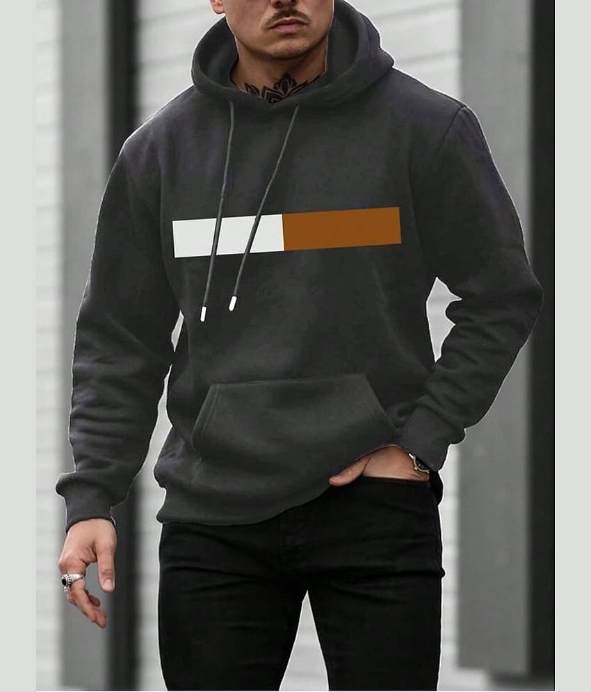 TAZO Cotton Blend Hooded Men's Sweatshirt - Grey ( Pack of 1 )