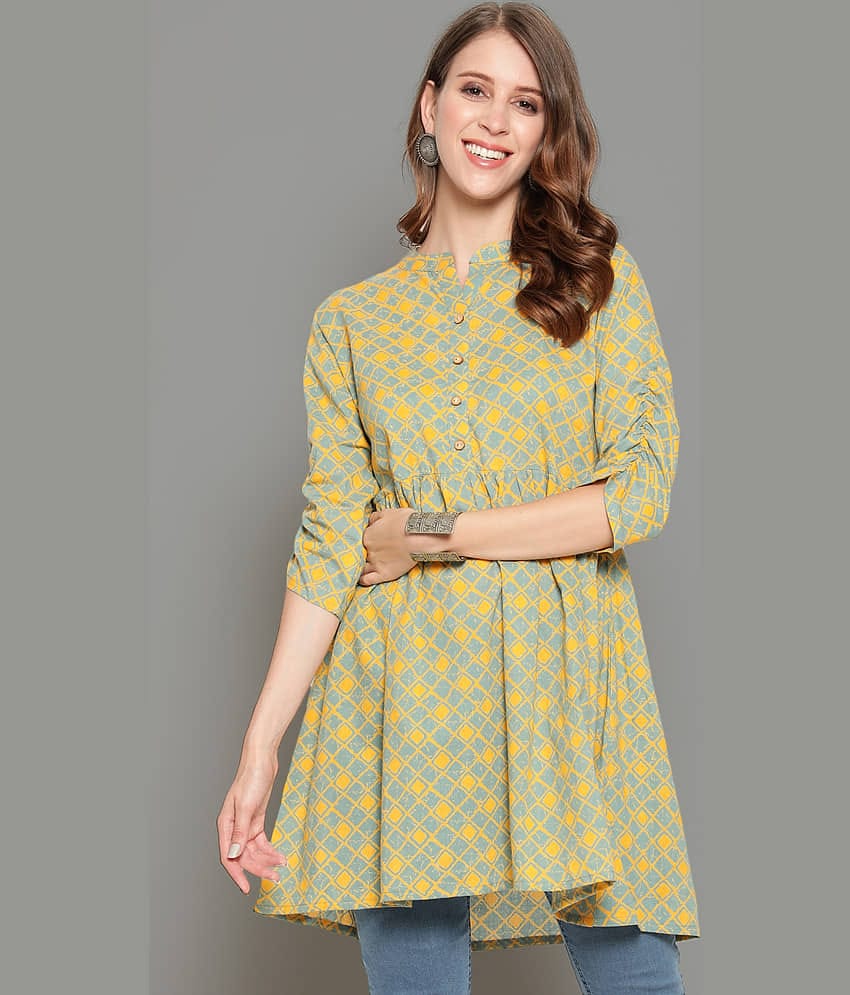 Antaran Women's Cotton A-Line Top ( Grey )