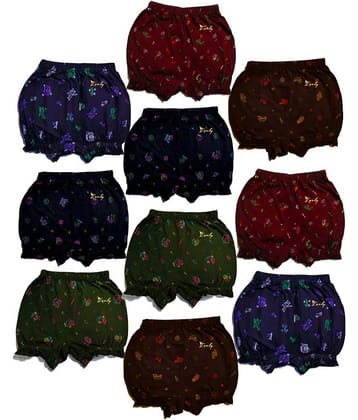 HAP Pack of 10 Cotton Bloomers For Girls ( Multi )