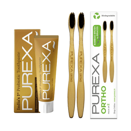 Probiotic Toothpaste With Orthodontic Bamboo Toothbrush