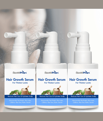 Smartdrops Hair Growth Serum Hair Serum 30 mL Pack of 3
