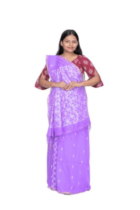 Tisser Handwoven Cotton Jamdani Saree With Blouse Piece