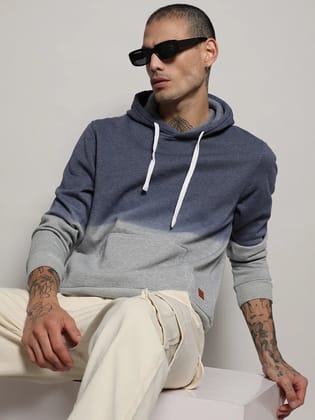 Pullover Ombre Sweatshirt With Ribbed Hem Pullover Ombre Sweatshirt With Ribbed Hem