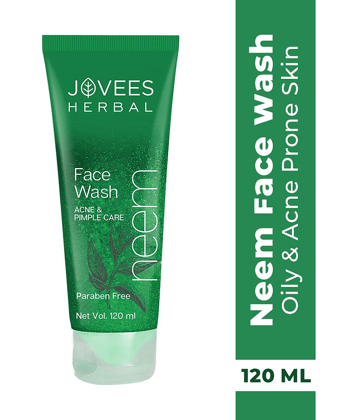 Jovees Herbal Neem Face Wash With Tea Tree Extracts For Oily & Acne Prone Skin 120ml (Pack of 1)
