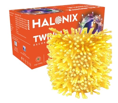 Halonix Twinkle 32 Feet Yellow 46 LED Decorative Light | Diwali Lights for Decoration for Home | Fairy Light |