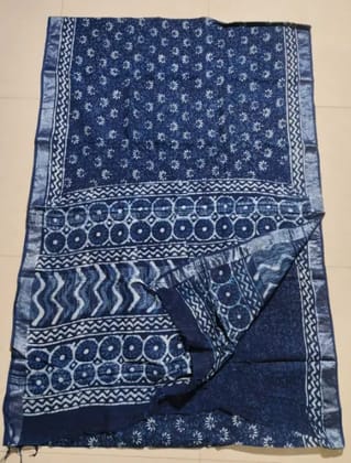 Cotton Linen saree with blouse