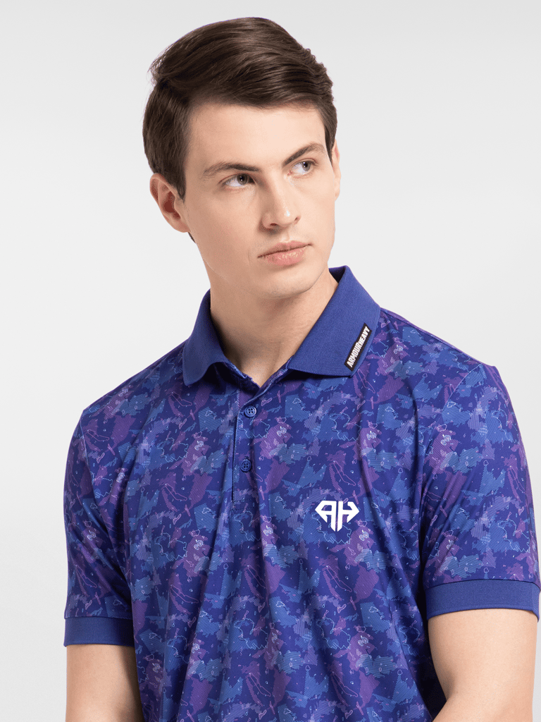 AH Ultra – Botanical Blue Camo Polo