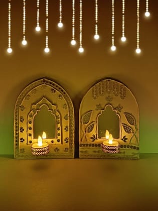 The brown box -Lippan Art Wall Decor,Jharokha Wall Decor,Handicraft Items For Home,Handicraft Gifts,Traditinal Decor-Engineered Wood,20 Cm