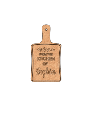 Dbeautify's DIY MDF Name Plate – Chopping Board Shape
