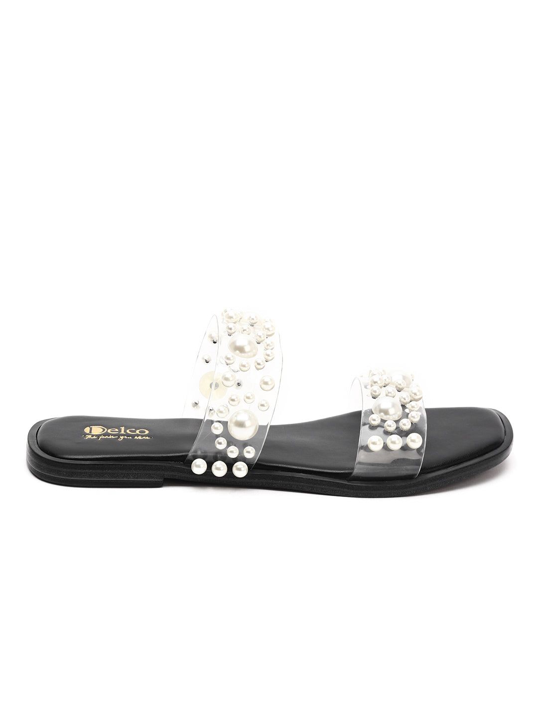 Casual Chic Transparent Muse Flat Slip-Ons-37 / Black