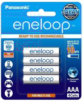 Panasonic eneloop AAA Rechargeable Battery, Pack of 4