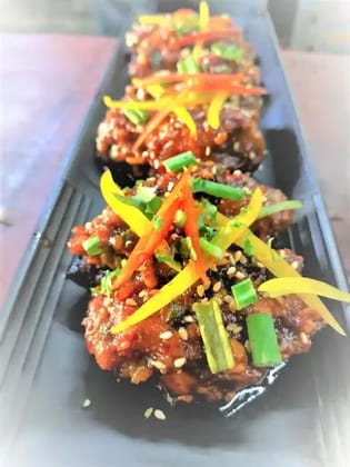 Spicy Honey Barbeque Chicken Wings [8 Pieces]