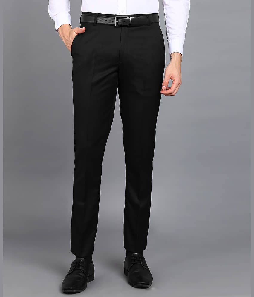 Inspire Clothing Inspiration Slim Flat Men's Formal Trouser - Black ( Pack of 1 )