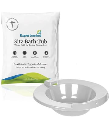 Sitz Bath Tub for Fissure by EXPERTOMIND | Sitz Bath Tub for Piles Pain Relief With Air Pressure Pump Recovery from Pain, Hemorrhoids & Postpartum