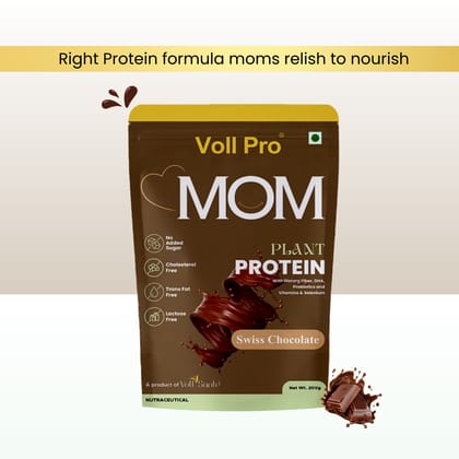 Voll Pro MOM Plant Protein Powder 200g (Swiss Chocolate Flavour)-Buy 1