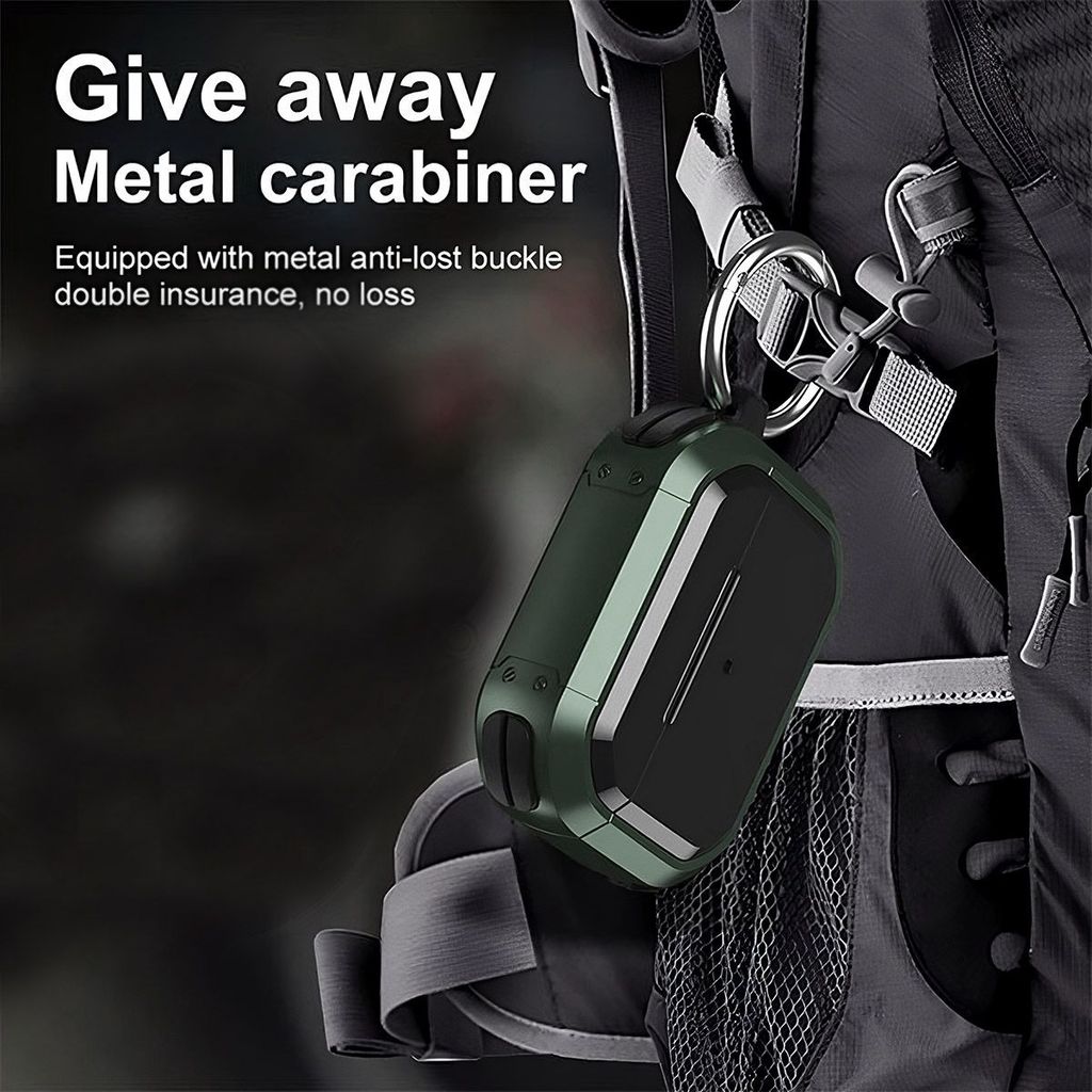 LIRAMARK Tough Rugged Hard Shell Armor case Cover for Airpods Pro 2 Case (2023/2022), AirPods Pro 2nd Generation Cover (Green)