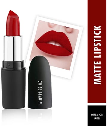 Swiss Beauty Matte Lipstick (Orange Red), 3.8gm