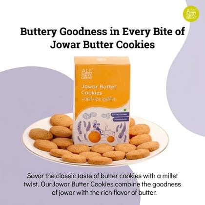 All Sow Great Jowar Butter Cookies 180gm Pack of 1