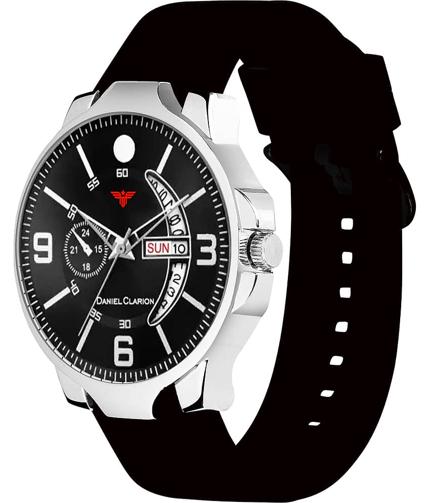 Daniel Clarion Black Silicon Analog Men's Watch