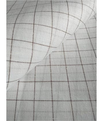 Makhanchor White Linen Blended Unstitched Shirt pc Single