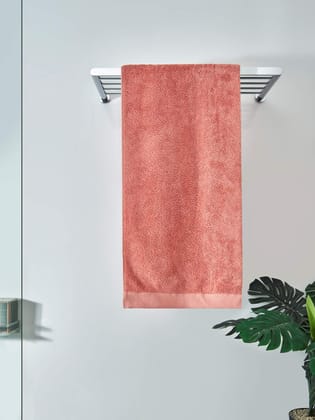 DDECOR - Solitaire Collection 100% Cotton Bomboo    Bath Towel |75 CM X 150 CM| - Red