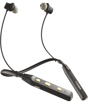 ZIOX Flex 100 Bluetooth Bluetooth Neckband In Ear 20 Hours Playback Powerfull bass IPX4(Splash & Sweat Proof) Black