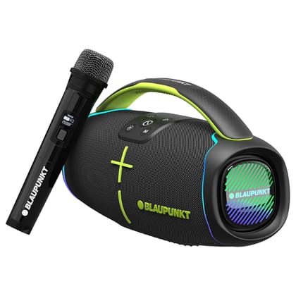 Blaupunkt Atomik BB60 60W Boombox ,Sing Along Wireless Karaoke Mic- Black
