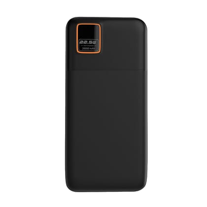 WALTA ELITE Buddy Pro Digital Advance 20000 Power Bank 20000Mah Power with LED Charging Indicator, Type B & C Input 5V/3.0A, Dual Output Ports and 1USB & Type C Output 5V/2.0A- Black
