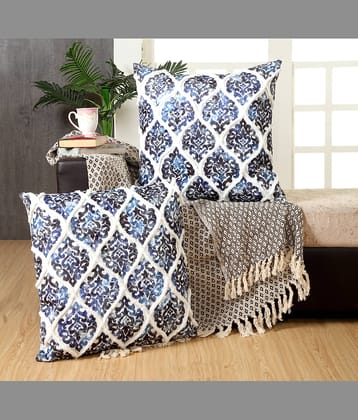 Aazeem Set of 2 Velvet Cushion Covers 60X60 cm (24 X 24)
