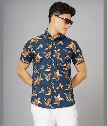 Paul Street - Blue 100% Cotton Slim Fit Men's Casual Shirt ( Pack of 1 )