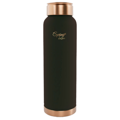 LA'FORTE Copper Water Bottle, Pure, 1000 ml  Coffee Black