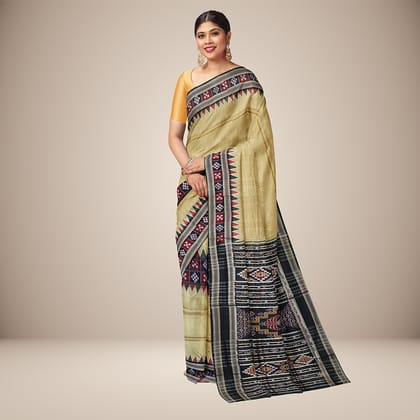 Unique Pasapali Motif Khandua Silk Saree