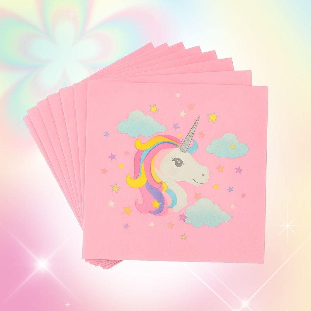 Unicorn Theme Party Paper Napkins - 20PC - Party and Festive Needs | Buy online on ZillyBuy