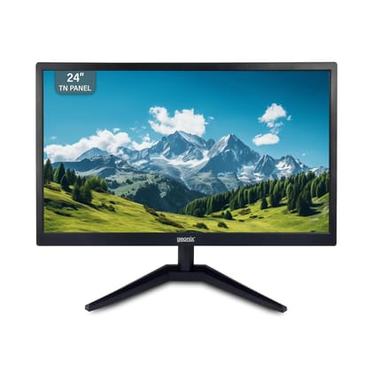 Geonix GXTF-WVHDF24 24Inch PC Monitor, TFT | Full HD 1920 x 1080 Pixels, Display Output VGA & HDMI with LED Back Light Technology, 3 Years Warranty- Black