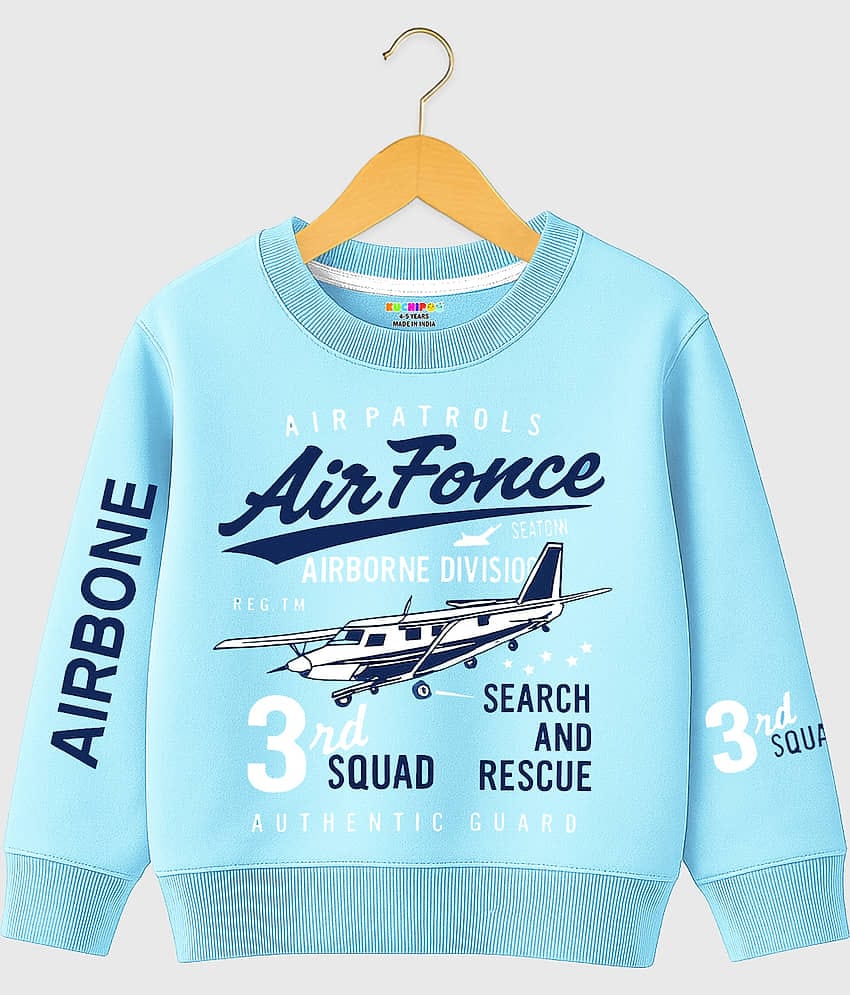 Kuchipoo Pack of 1 Boys Fleece Sweatshirt ( Sky Blue )