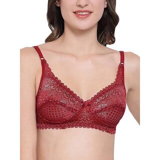 Minha  Women's Net Non Padded Wire Free Full Coverage Bra
